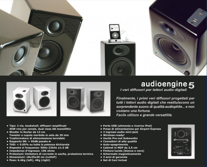 Audioengine 5 venite ad ascoltare le sorprendenti qualità di questo diffusore - Tecnodigit Srl